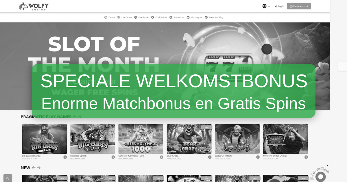 Wolfy Casino welcome bonus