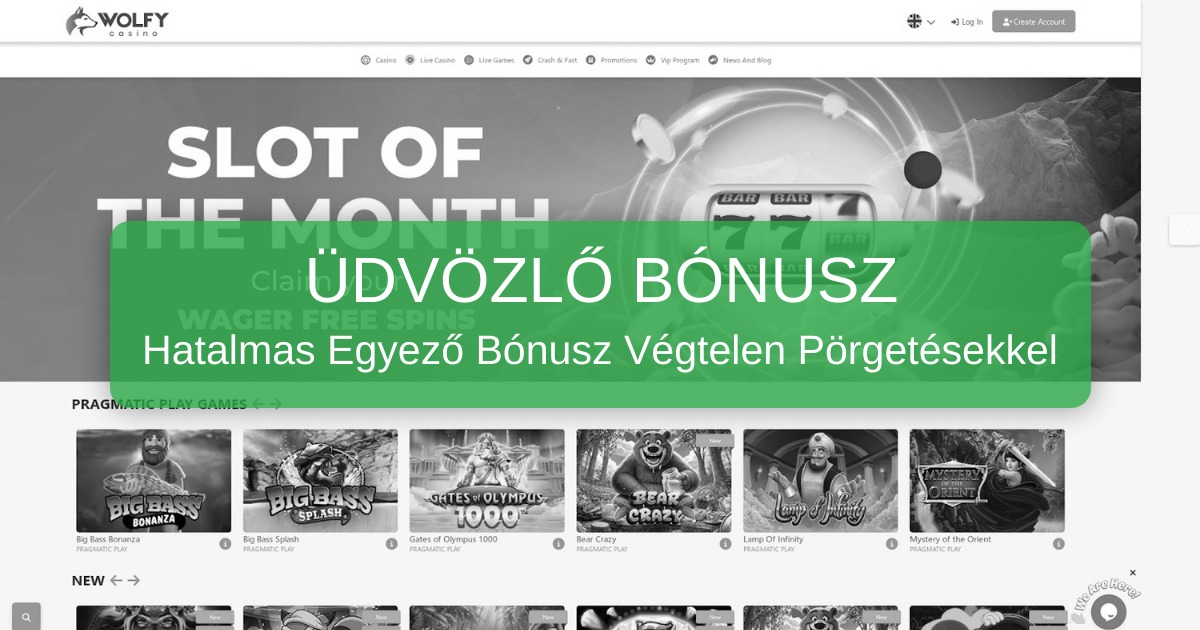 Wolfy Casino welcome bonus